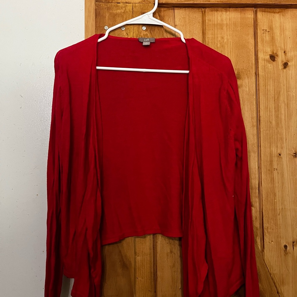J. Jill Vibrant Red Cardigan